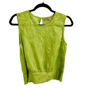 Rylee Moon Crop Green Tank Top Size S